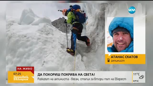Говори алпинистът-веган, изкачил Еверест за втори път