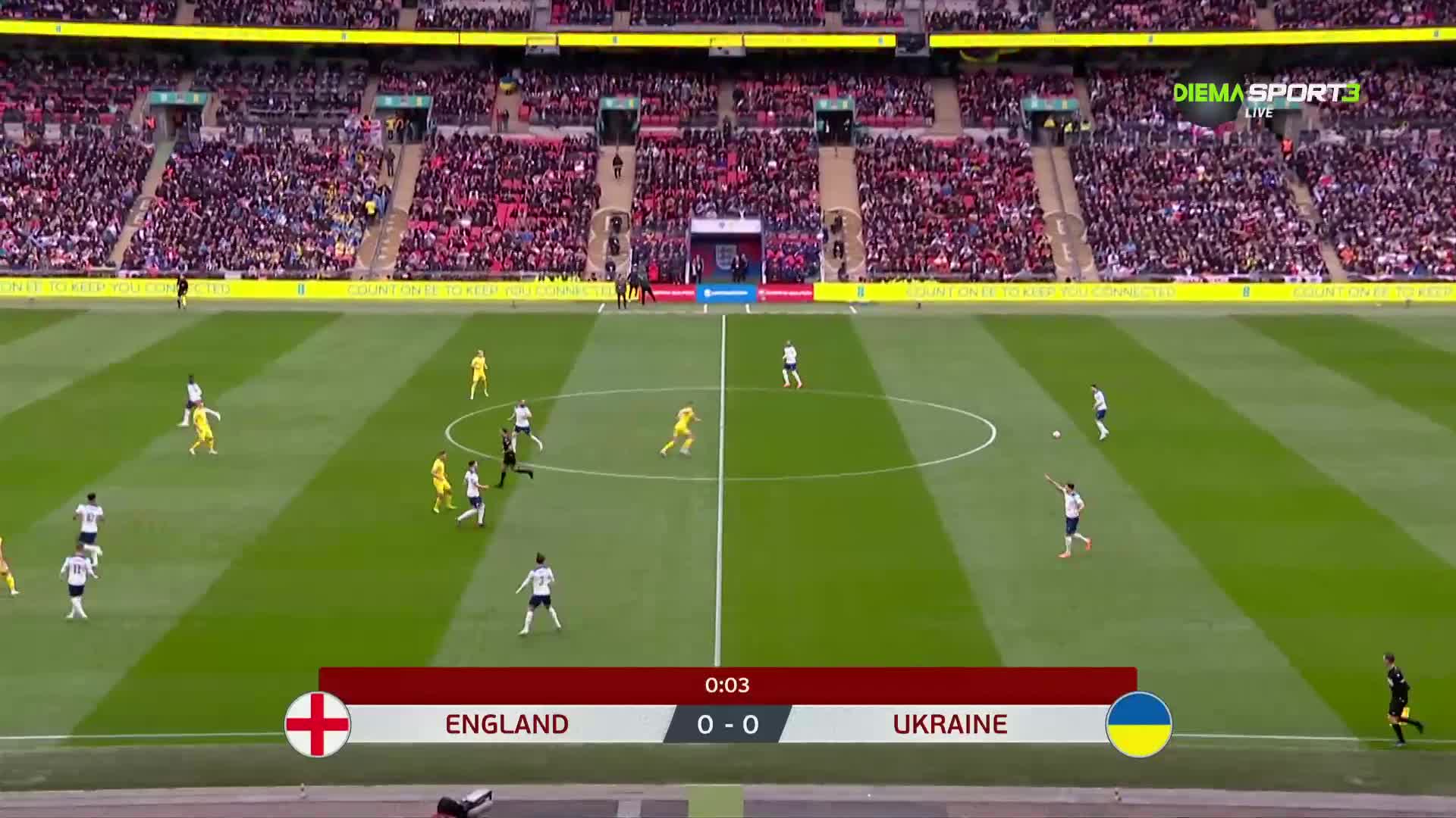 Англия - Украйна 2:0 /първо полувреме/