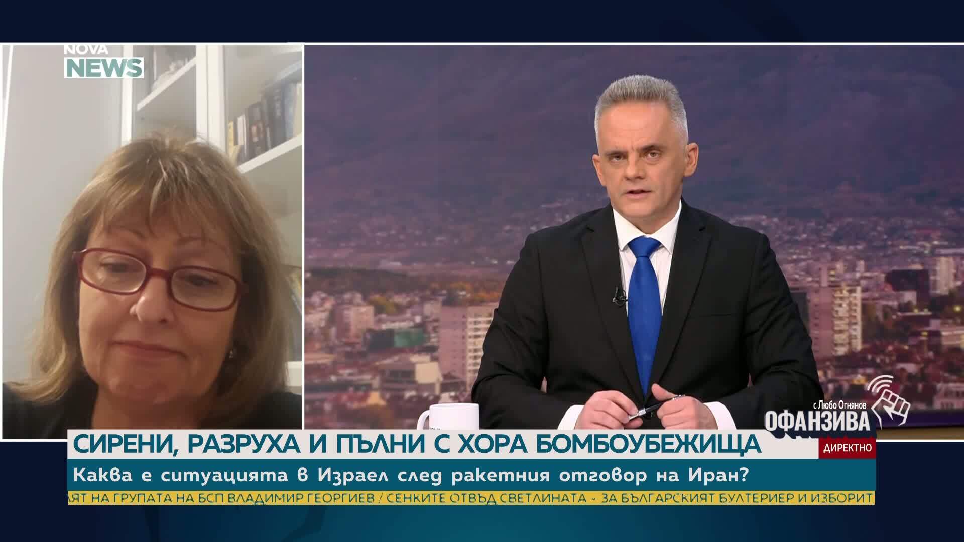 Рина Бакалов: Има едно точно попадение в Тел Авив, няма жертви