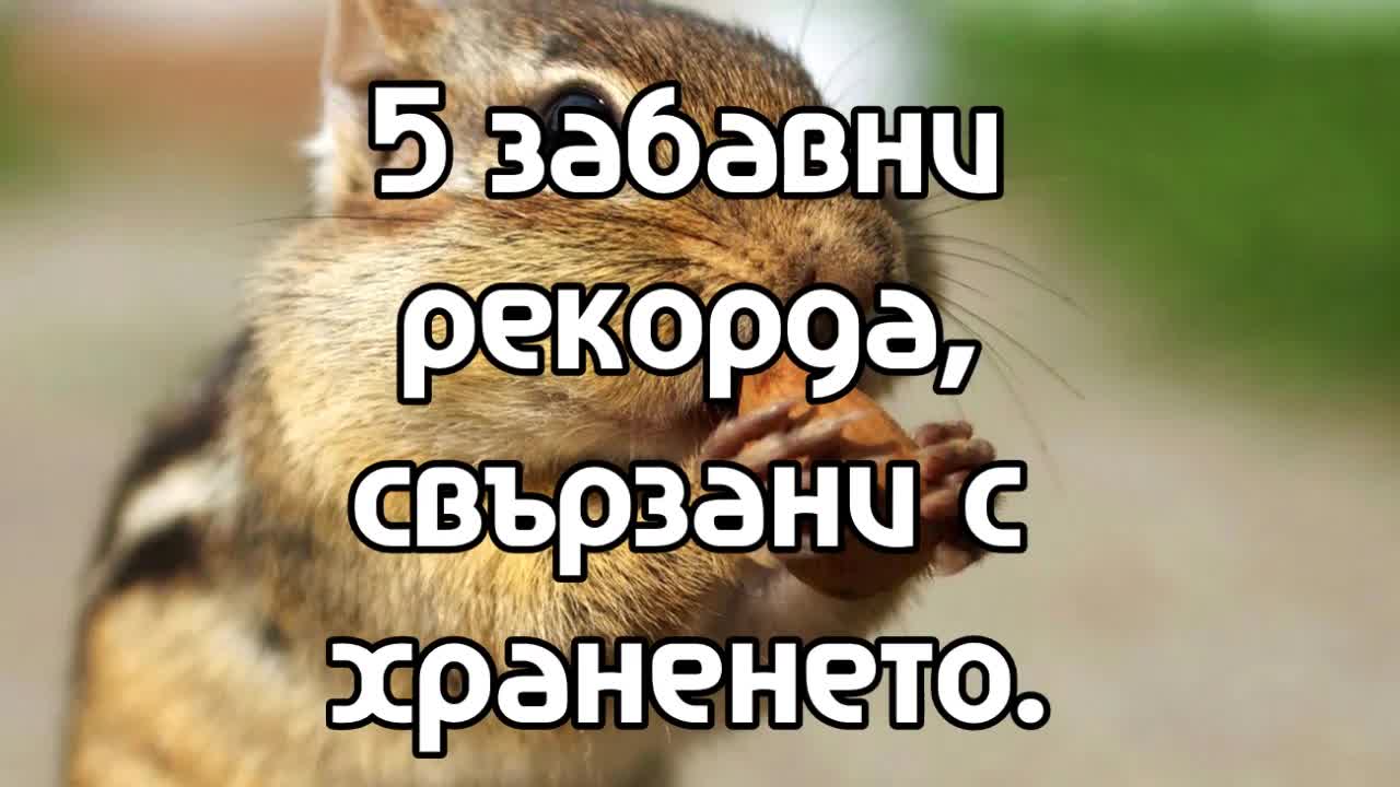 5 Забавни Рекорда с Храненето