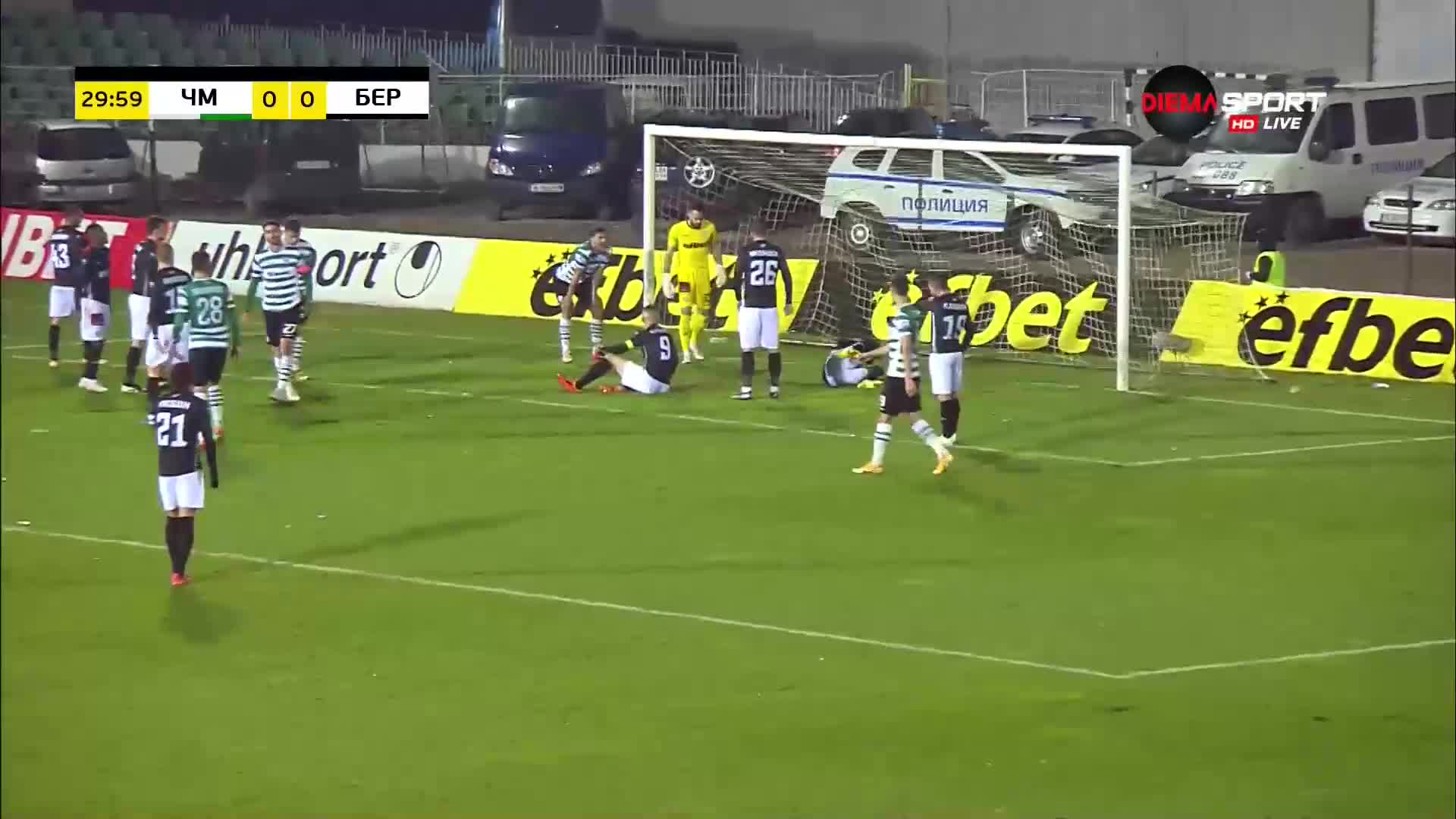 Черно море - Берое 0:0 /първо полувреме/