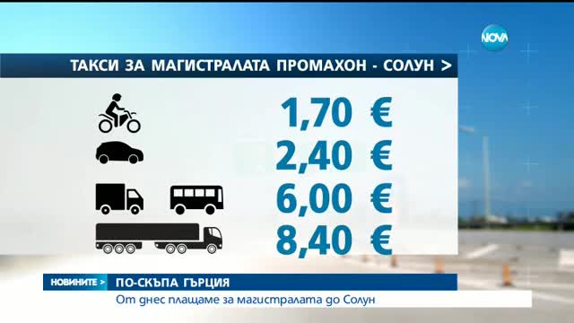 ПО-СКЪПА ГЪРЦИЯ: От днес плащаме за магистралата до Солун