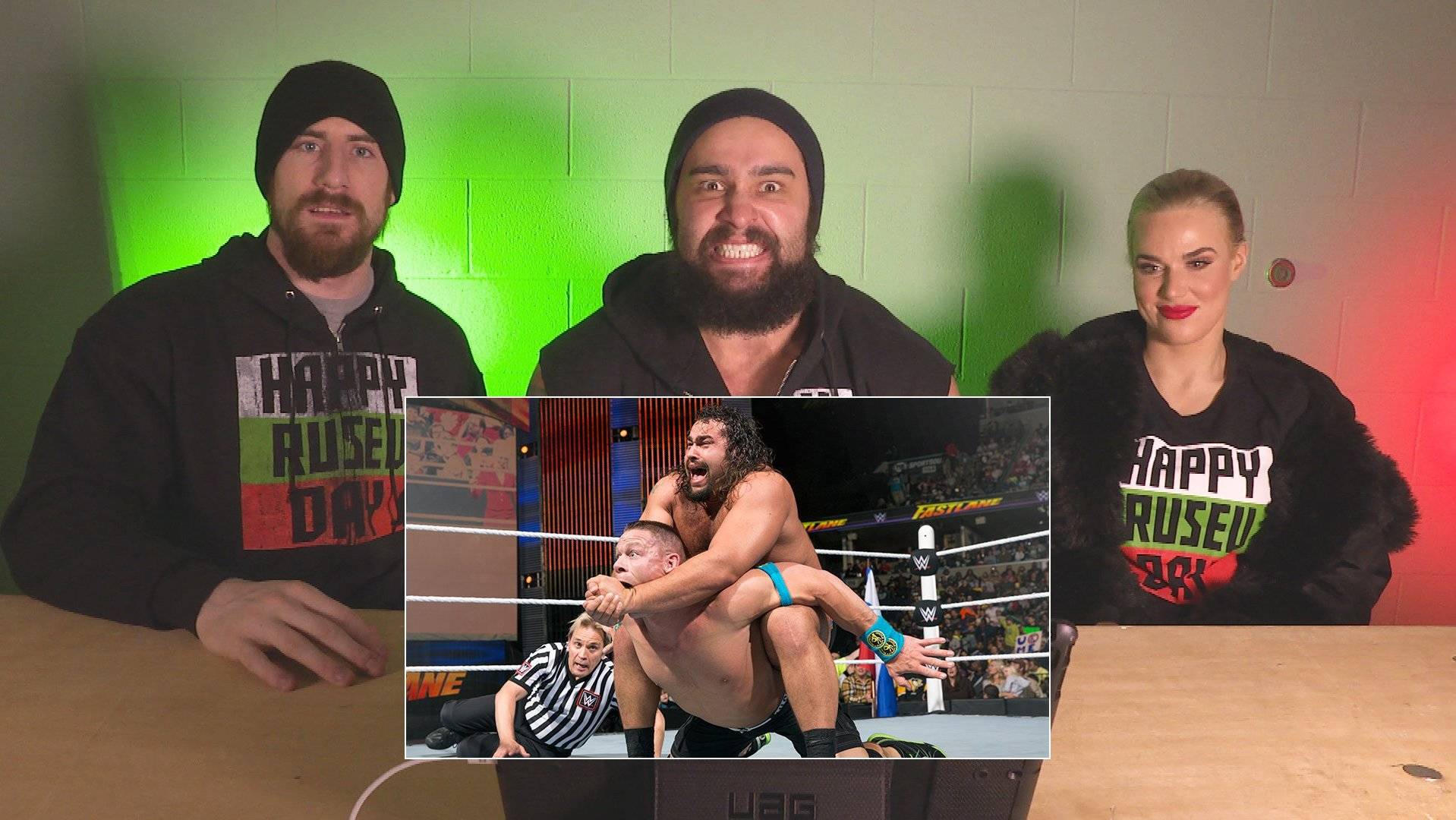 Русев, Лана и Ейдън Инглиш гледат отново победата над Джон Сина: WWE